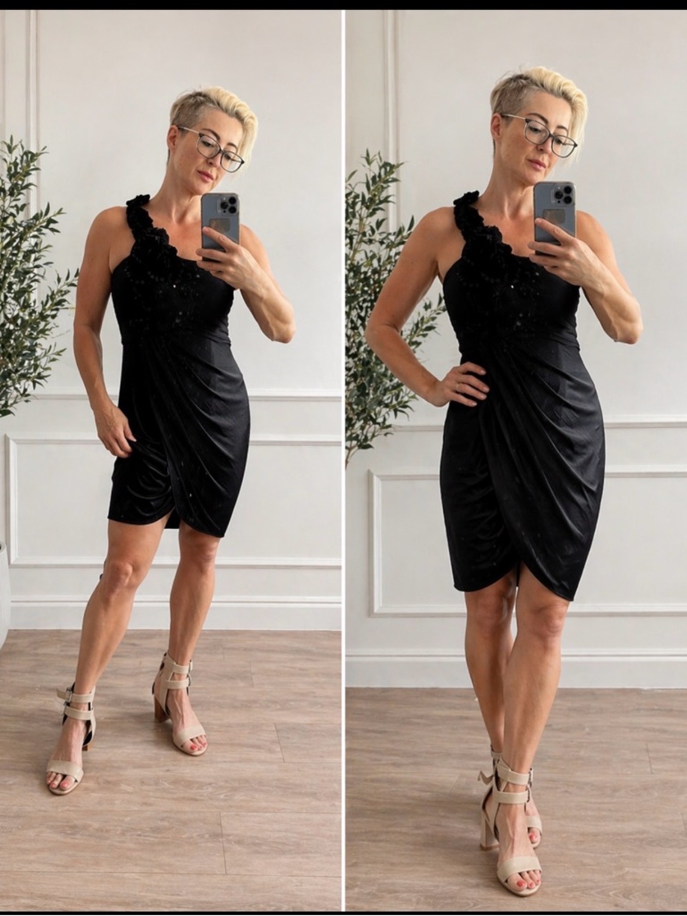 Beautiful BCBG tulip hem cocktail dress